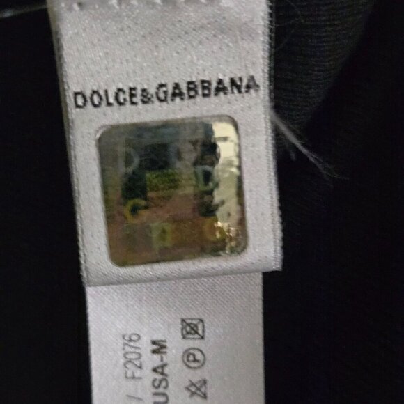 Dolce & Gabbana Genuine Black Italia T Shirt Size M - Picture 6 of 8
